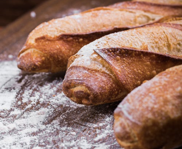 Three breads on table