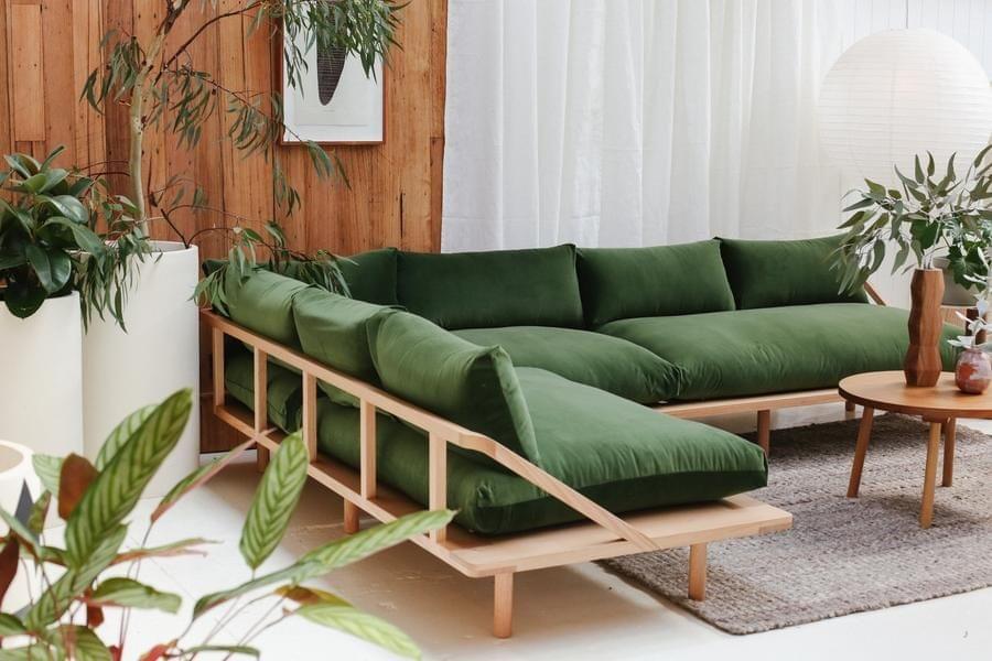 Wooden sofa